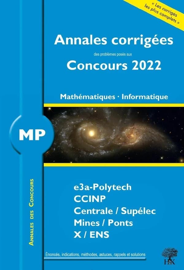 MP mathématiques, informatique 2022