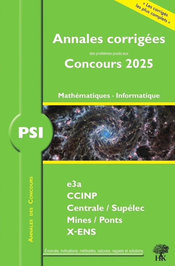 PSI mathématiques, informatique 2025