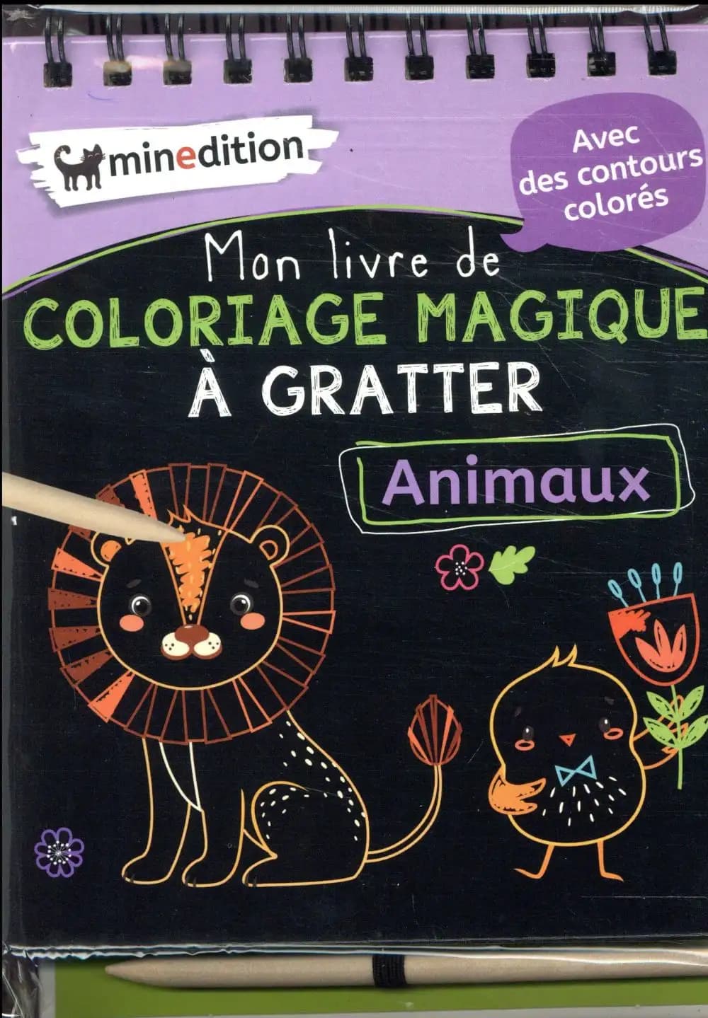 Mon livre de coloriage magique à gratter animaux