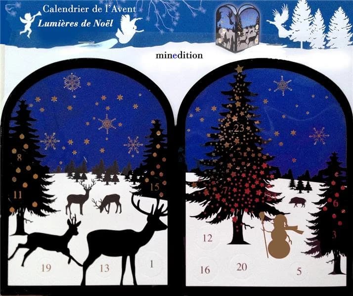 Calendrier de l'avent religieux ; lumières de Noël divers