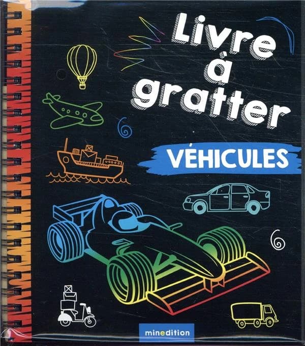Livre à gratter : Véhicules : [Album à colorier]