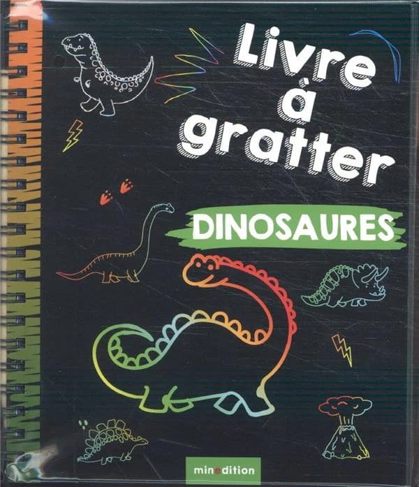 Livre à gratter : dinosaures : [Album à colorier]