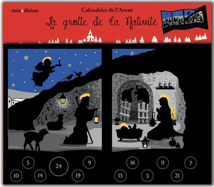La grotte de la nativité ; calendrier de l'Avent
