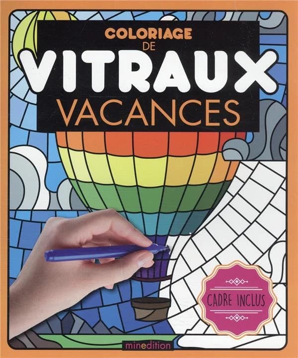 Coloriage de vitraux : vacances