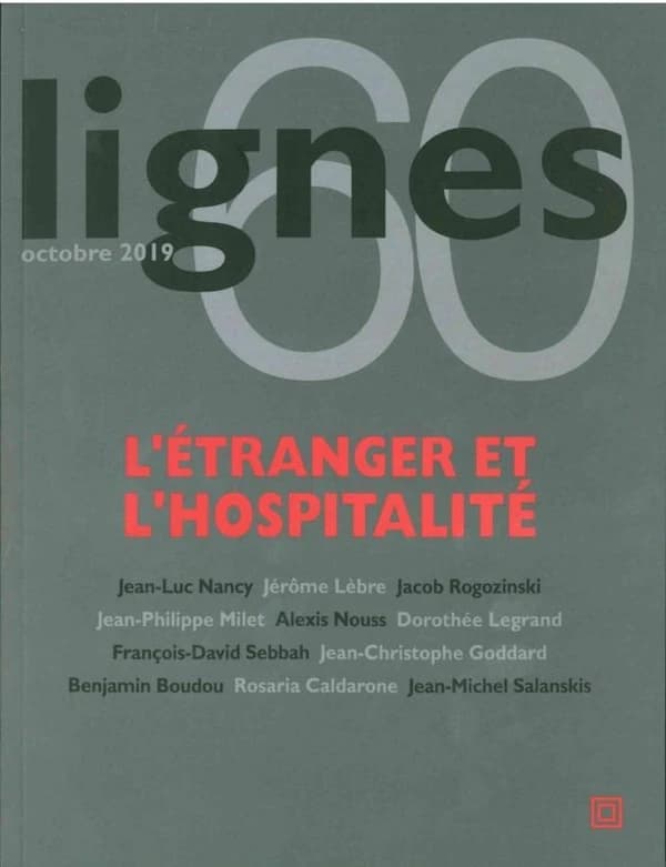 REVUE LIGNES n.60 : l'étranger et l'hospitalité (édition 2019)