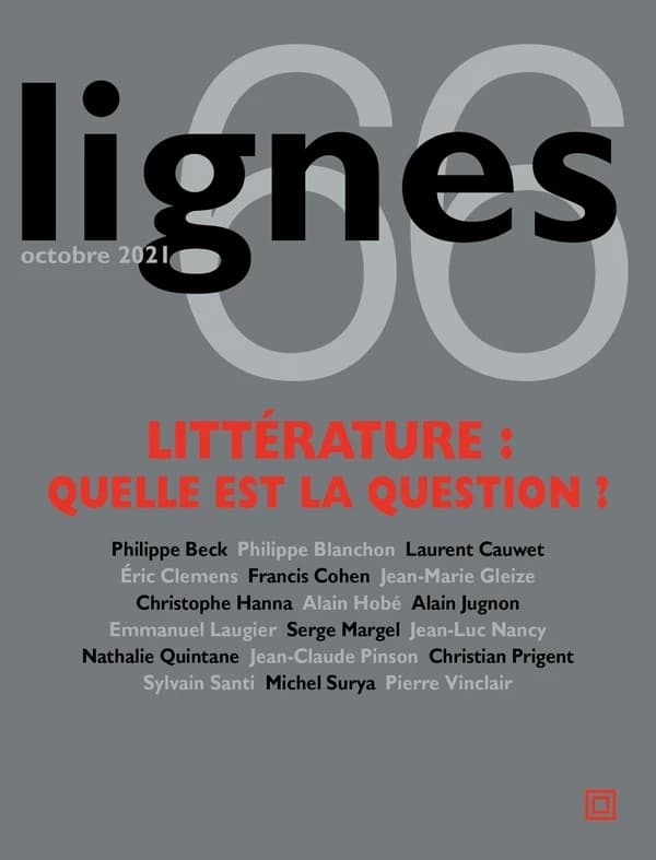 REVUE LIGNES n.66 : littérature : quelle est la question ?
