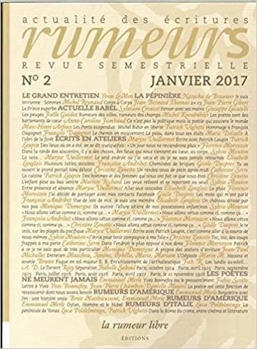 Revue Rumeurs n.2 : janvier  2017