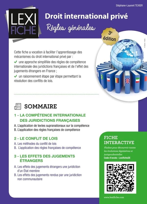 Droit international privé : règles générales (3e éd.) Stéphane-Laurent Texier