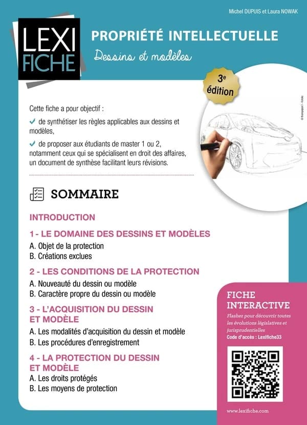 Propriété intellectuelle : dessins et modèles (3e éd.) Michel Dupuis et Laura Nowak