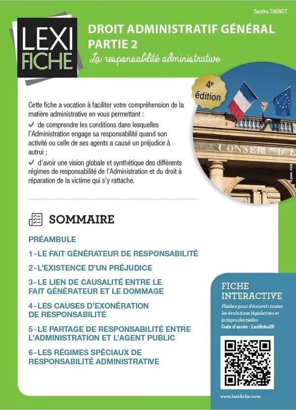 Droit administratif général. Partie 2, La responsabilité administrative (4e éd.) Sandra Thenot