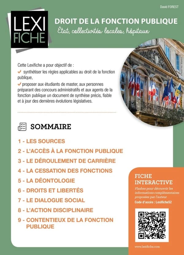 Droit de la fonction publique : État, collectivités locales, hôpitaux