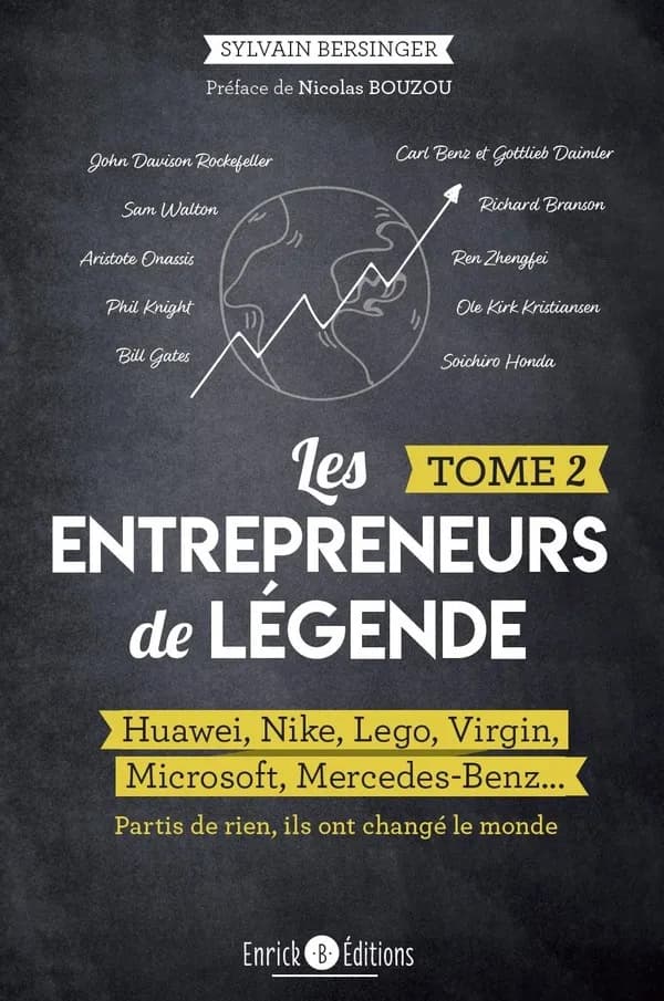 Les entrepreneurs de légende. Tome 2 : Huawei, Nike, Lego, Virgin, Microsoft, Mercedes-Benz... : partis de rien, ils ont changé le monde