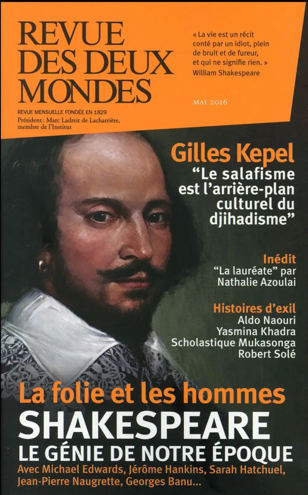 Revue des deux mondes : la folie et les hommes Shakespeare, le génie de notre époque