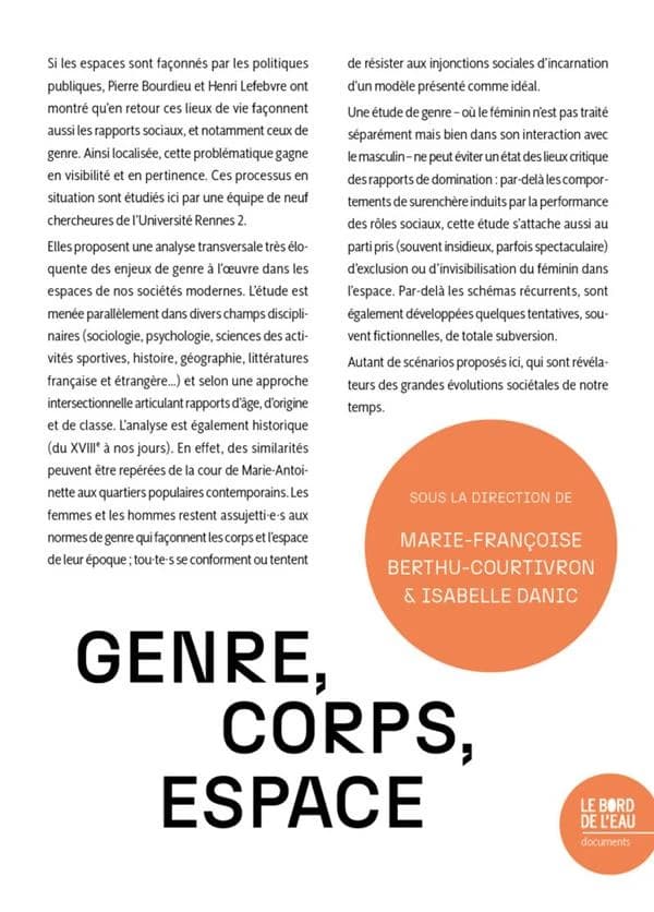 Genre, corps, espace : Séminaire Genre de l'Université de Rennes 2