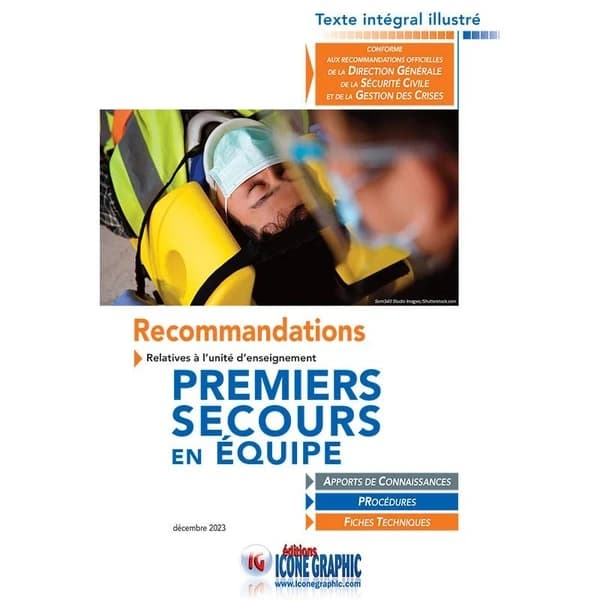 Fiches "Recommandations 2023 Premiers secours en équipe PSE1