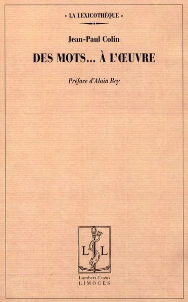 Des mots à l'oeuvre