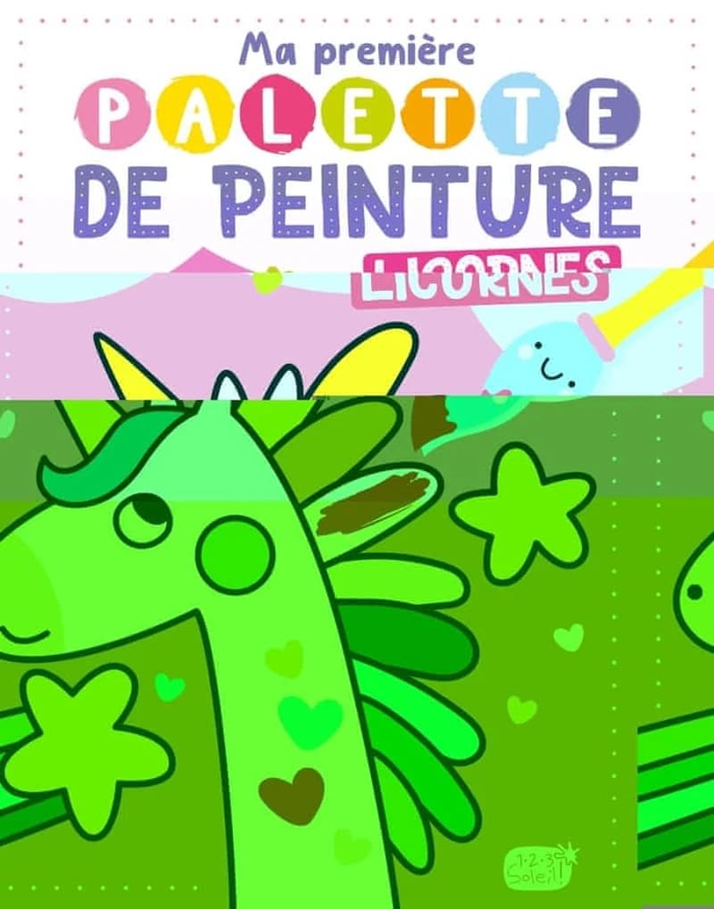Ma première palette de peinture : licornes : [Album à colorier]