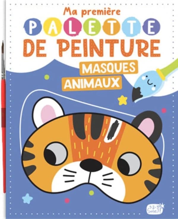 Ma première palette de peinture : masques animaux : [Album à colorier]