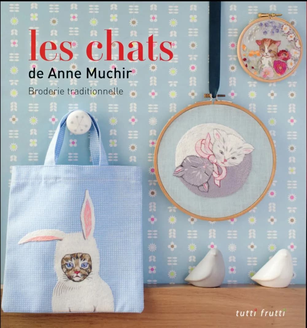Les chats de Anne Muchir : broderie traditionnelle