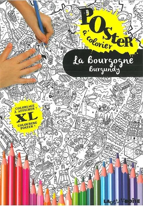 La Bourgogne ; poster à colorier