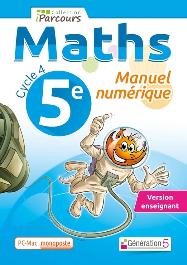 IParcours : mathématiques : 5e : cahier numérique : DVD enseignant (édition 2016)