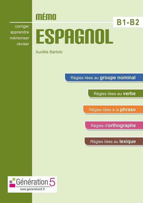 Mémo espagnol ; B1>B2