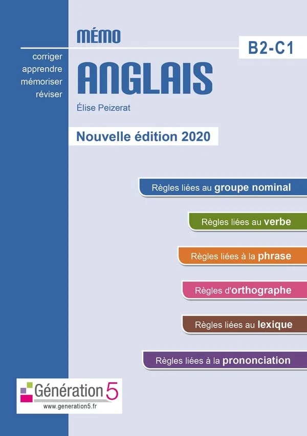 Mémo : anglais ; B2-C1 ; classes prépas