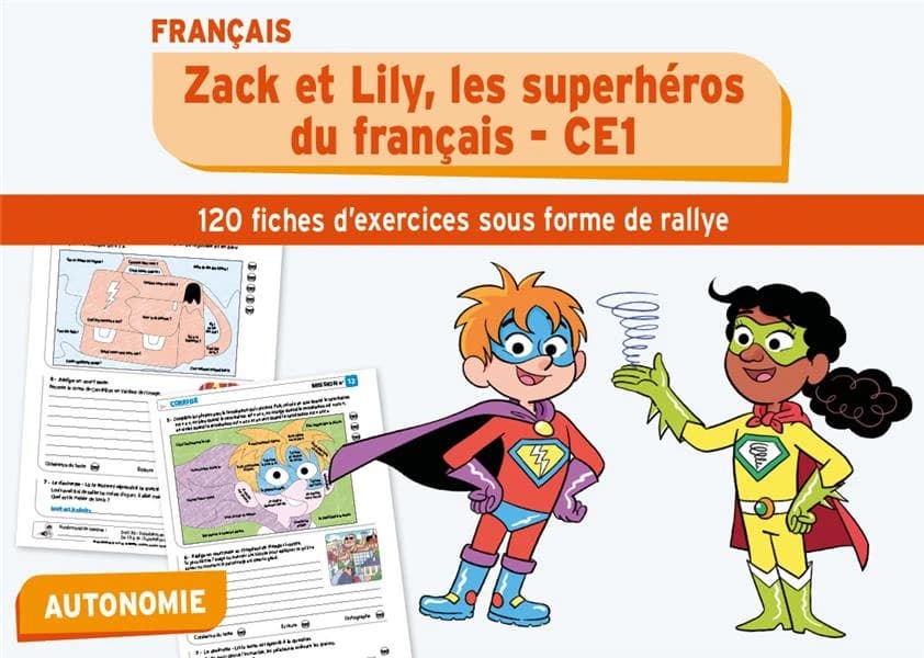 Zack l'Éclair et Lily la Tornade, les superhéros du français
