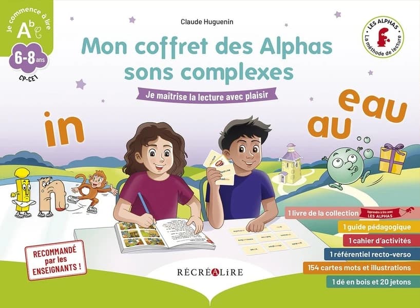 Mon coffret des Alphas sons complexes ; CP, CE1 ; je maîtrise la lecture avec plaisir