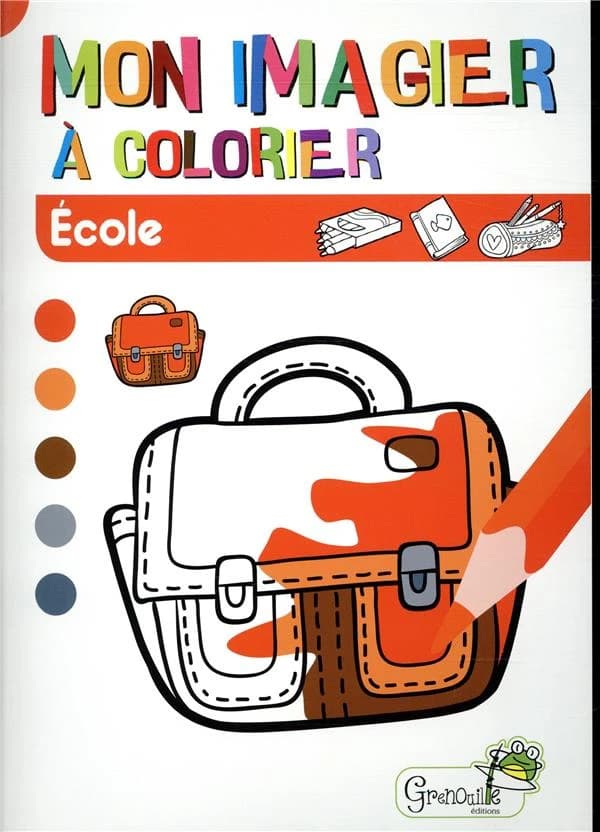 Mon imagier à colorier : école