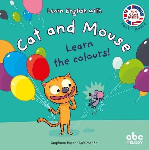 Learn english with cat and mouse : learn the colours