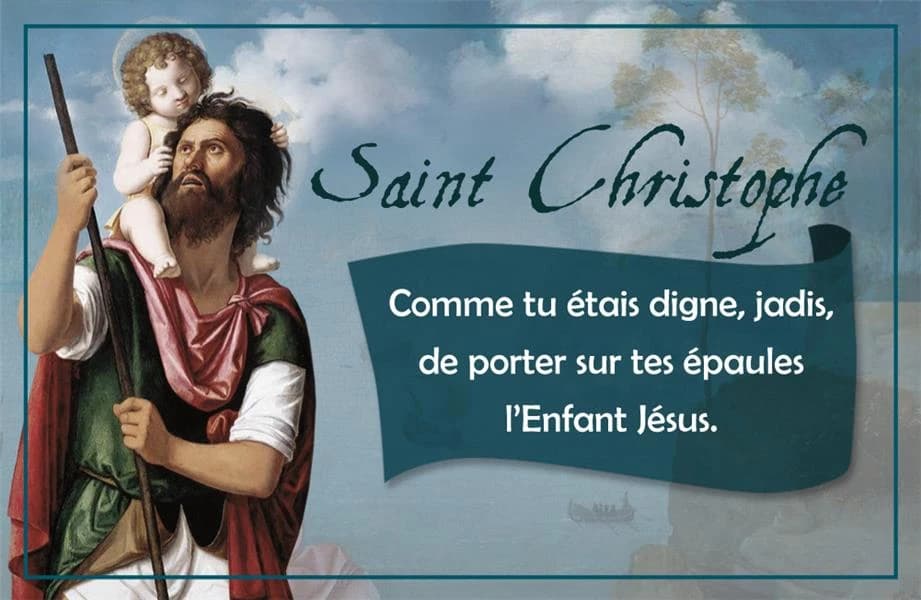 Cartes Saint Christophe ; protecteur des voyageurs