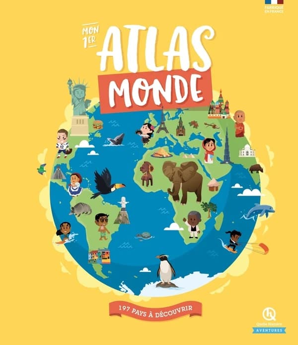 Mon 1er atlas Monde : viens avec nous pour une balade mémorable à travers le monde... Au programme : la découverte de l'histoire, des traditions et des villes de 197 pays