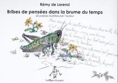 Bribes de pensées dans la brume du temps : 25 poésies illustrées par l'auteur