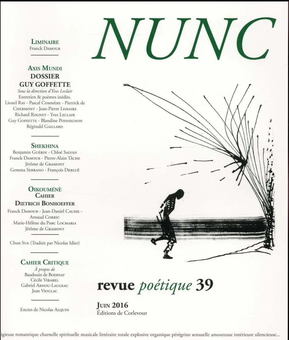 Revue nunc n.39 : dossier Guy Goffette