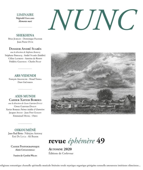 Revue nunc n.49 : automne 2020