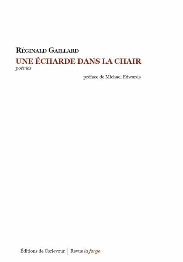 Une écharde dans la chair : poèmes : août 2020-juin 2021