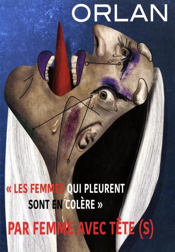 Orlan, Les femmes qui pleurent sont en colère : par femme avec tête(s) : [exposition, Nice, Galerie Eva Vautier, 24 novembre 2021-15 janvier 2022]