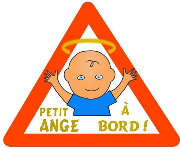 Petit ange à bord : Autocollant pour voitures