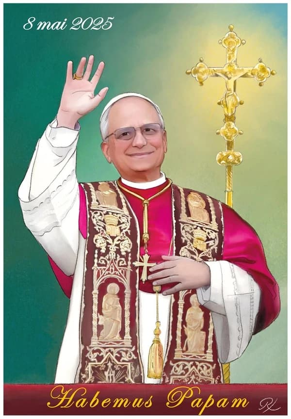 Carte postale Léon XIV au Vatican : Habemus papam
