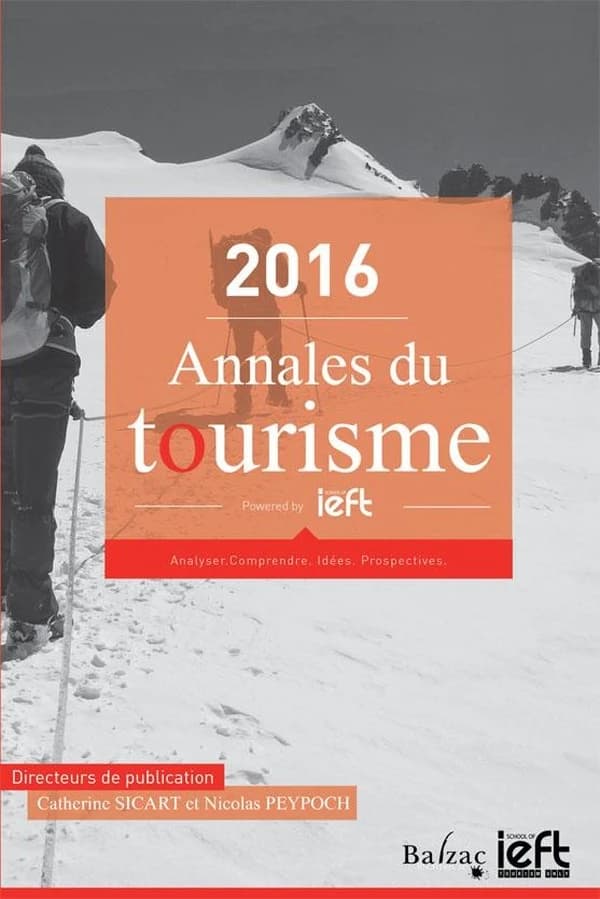 2016 ; Annales du Tourisme