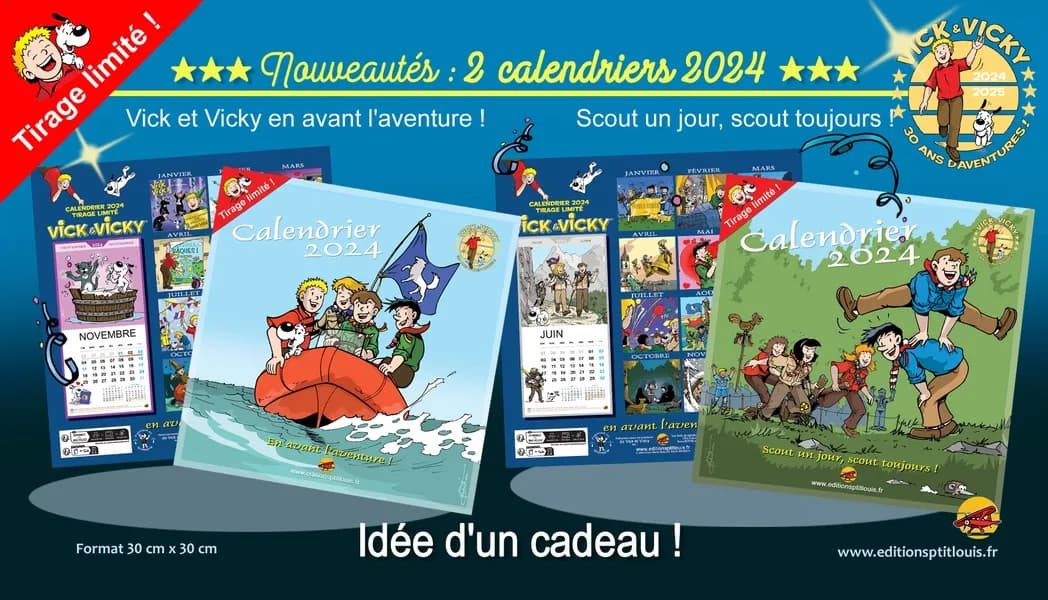 CALENDRIER VICK ET VICKY 2024 : EN AVANT L'AVENTURE !