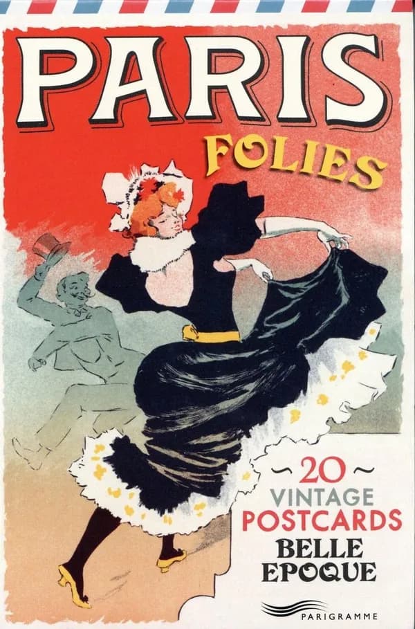 Paris folies 20 vintage postcards belle époque