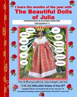 Livre n 5 i learn the months of the year with the beautiful dolls of julia