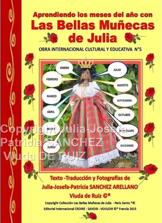 Libro n 5 aprendiendo los meses del ano con las bellas munecas de julia