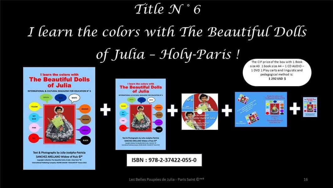 I learn the colors with the beautiful dolls of Julia