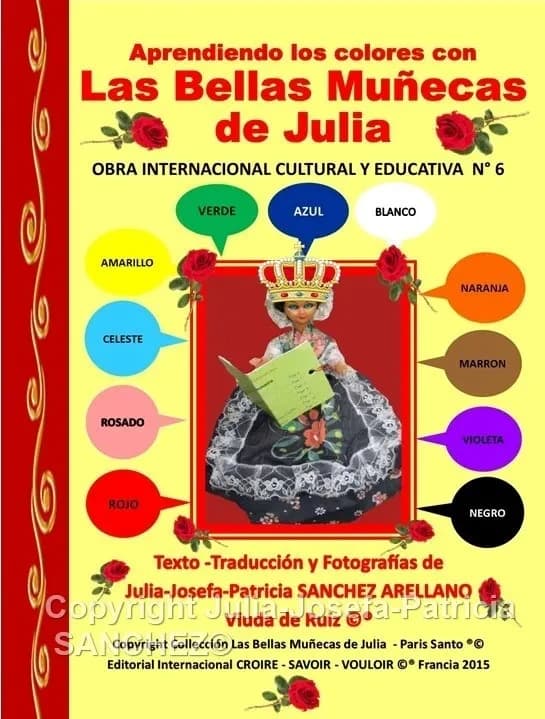 Libro n  6 aprendiendo los colores con las bellas munecas de julia