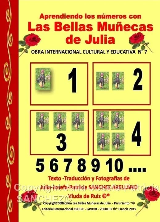 Libro n 7 aprendiendo los numeros con las bellas munecas de julia