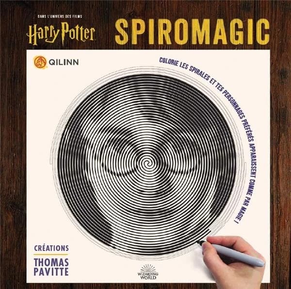 Harry Potter : spiromagic : colorie les spirales et tes personnages préférés apparaissent comme par magie !
