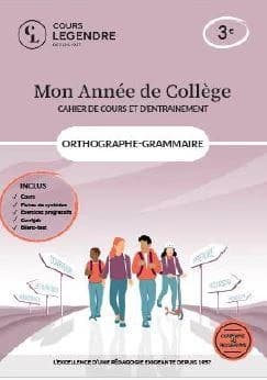 Mon année de collège : Orthographe-grammaire-cahier de cours et d'entraînement : 3e ; Cours